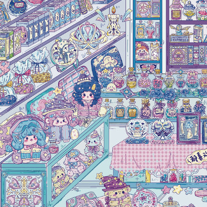 Muffins & Magic 3D Sticker | 2 Cute Miniature Scenes