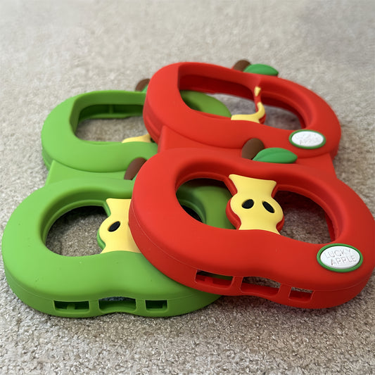 Hollow-Out Green & Red Apple Silicone Phone Case