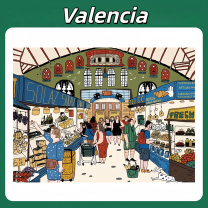 Awei‘s Travel Diary 3D Sticker | 4 Cute Miniature Scenes