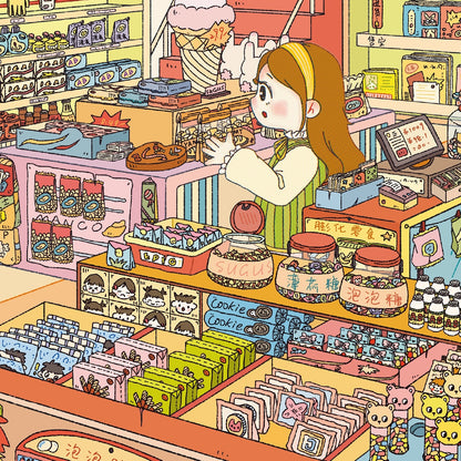 Little Shop 3D Sticker | 2 Cute Miniature Scenes