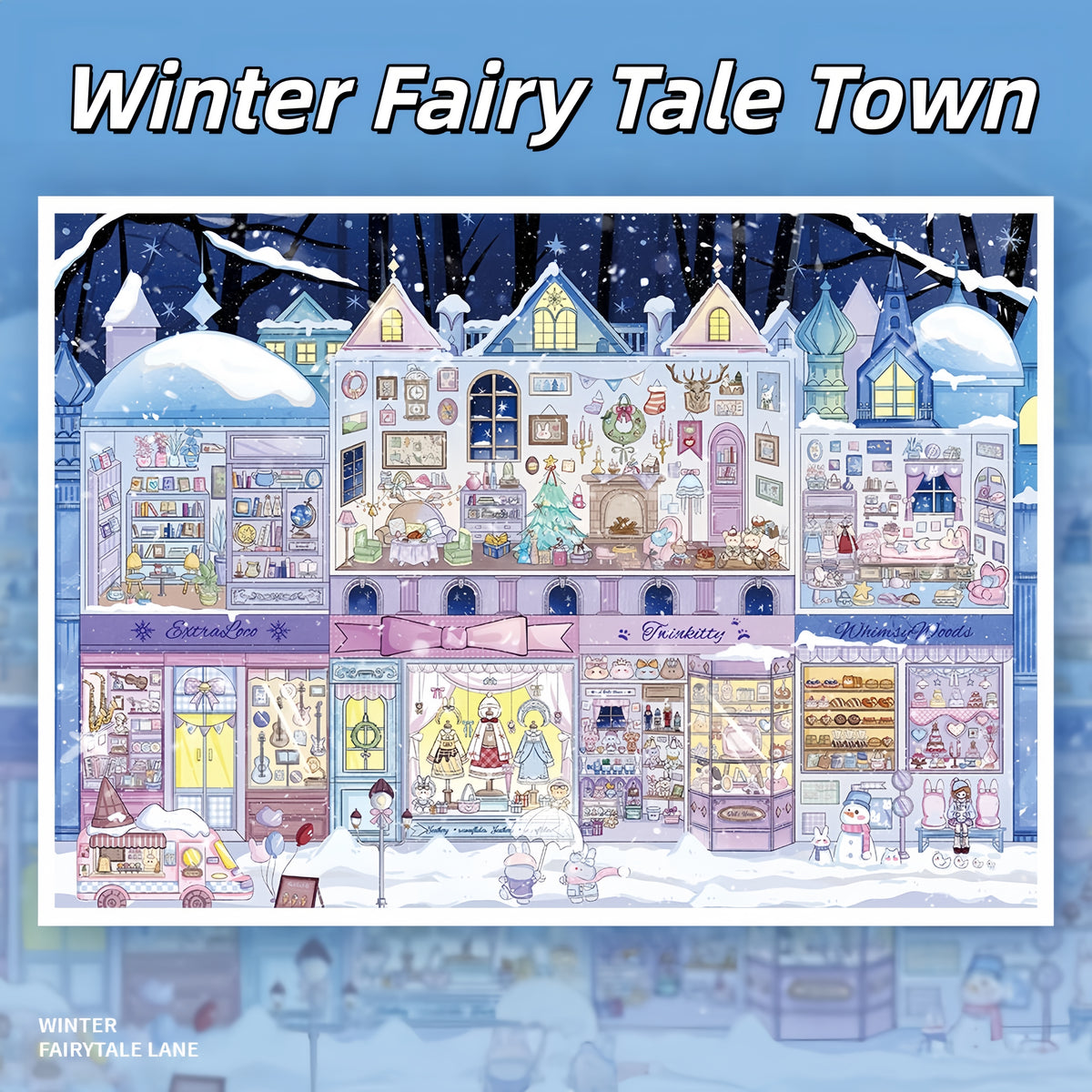 Fairy Tale Days 3D Sticker | 4 Cute Miniature Scenes