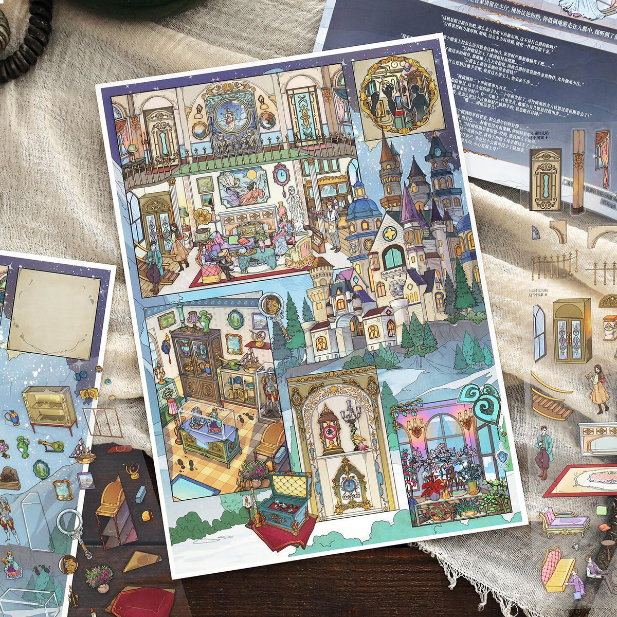 Another World 3D Sticker | 2 Cute Miniature Scenes
