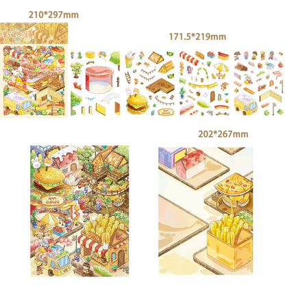 Gourmet Town 3D Sticker