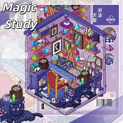 Fantasy Little Rooms 3D Sticker | 5 Cute Miniature Scenes