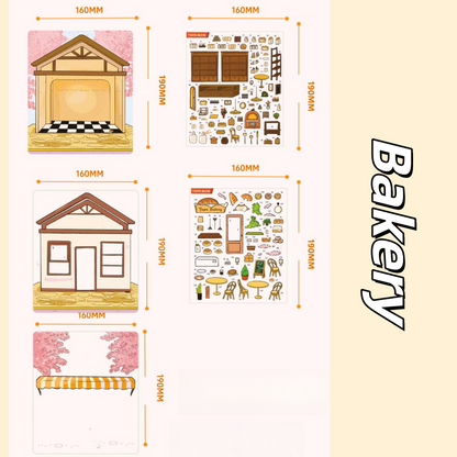 Street View 3D Sticker | 2 Cute Miniature Scenes