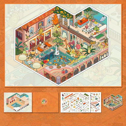 Olfactory Image Series 3D Sticker | 4 Cute Miniature Scenes