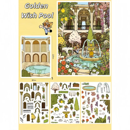 Summer Strolls 3D Sticker | 4 Cute Miniature Scenes