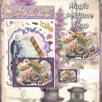 Romantic Ballad 3D Sticker | 4 Cute Miniature Scenes