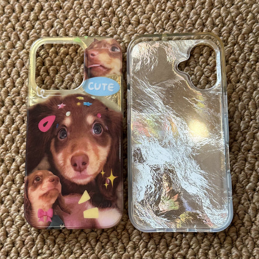 Cute Dachshund Acrylic Phone Case