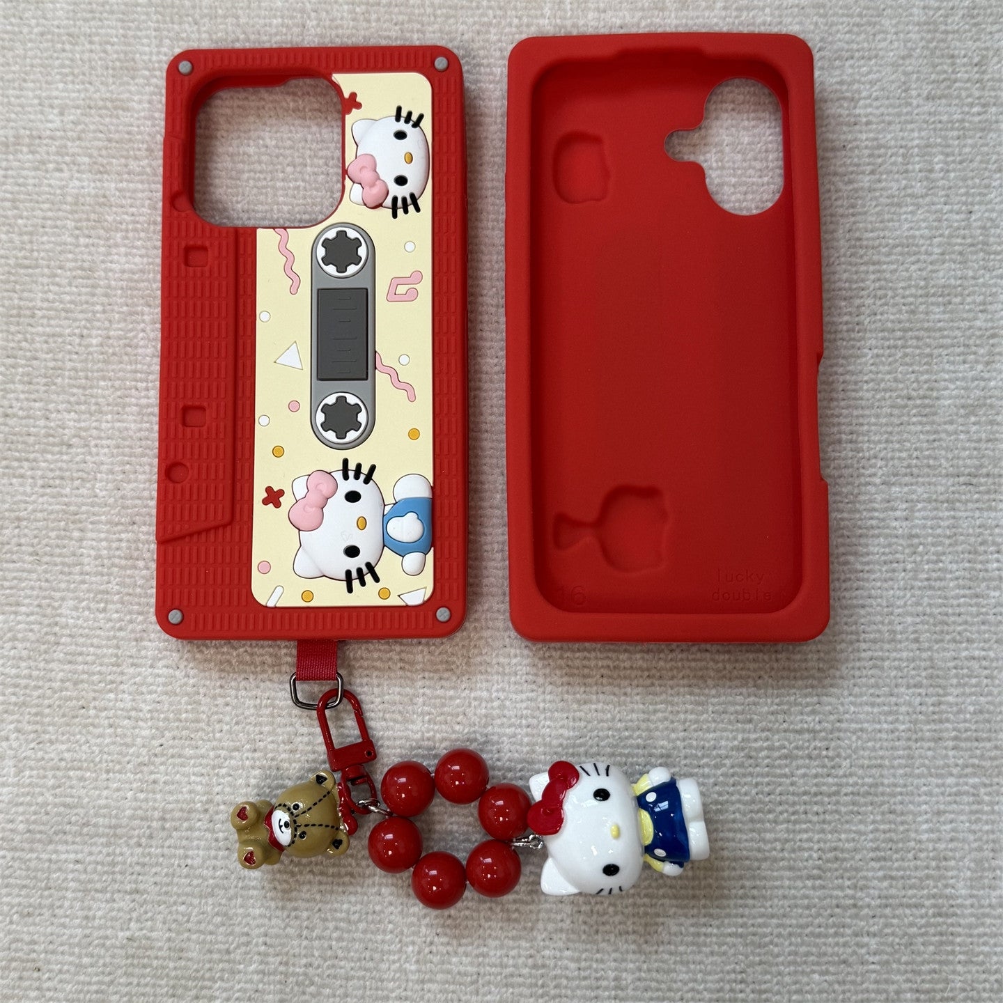 Cute Kitten Cassette Tape Silicone Phone Case