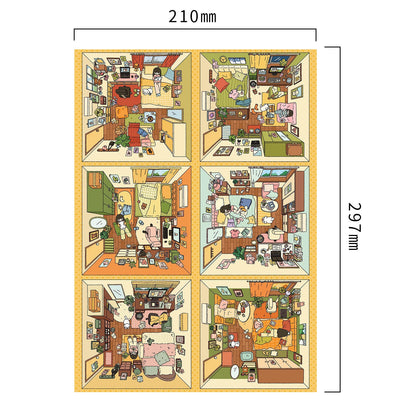 Treasured Memories 3D Sticker | 2 Cute Miniature Scenes
