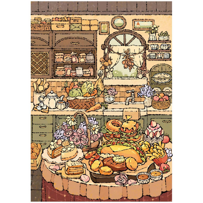 The Food Lovers Series 3D Sticker | 4 Cute Miniature Scenes