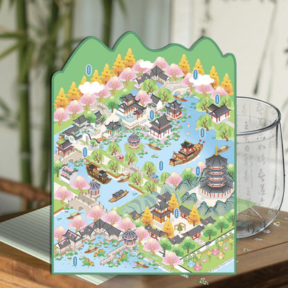 A Spring Walk in West Lake 3D Sticker