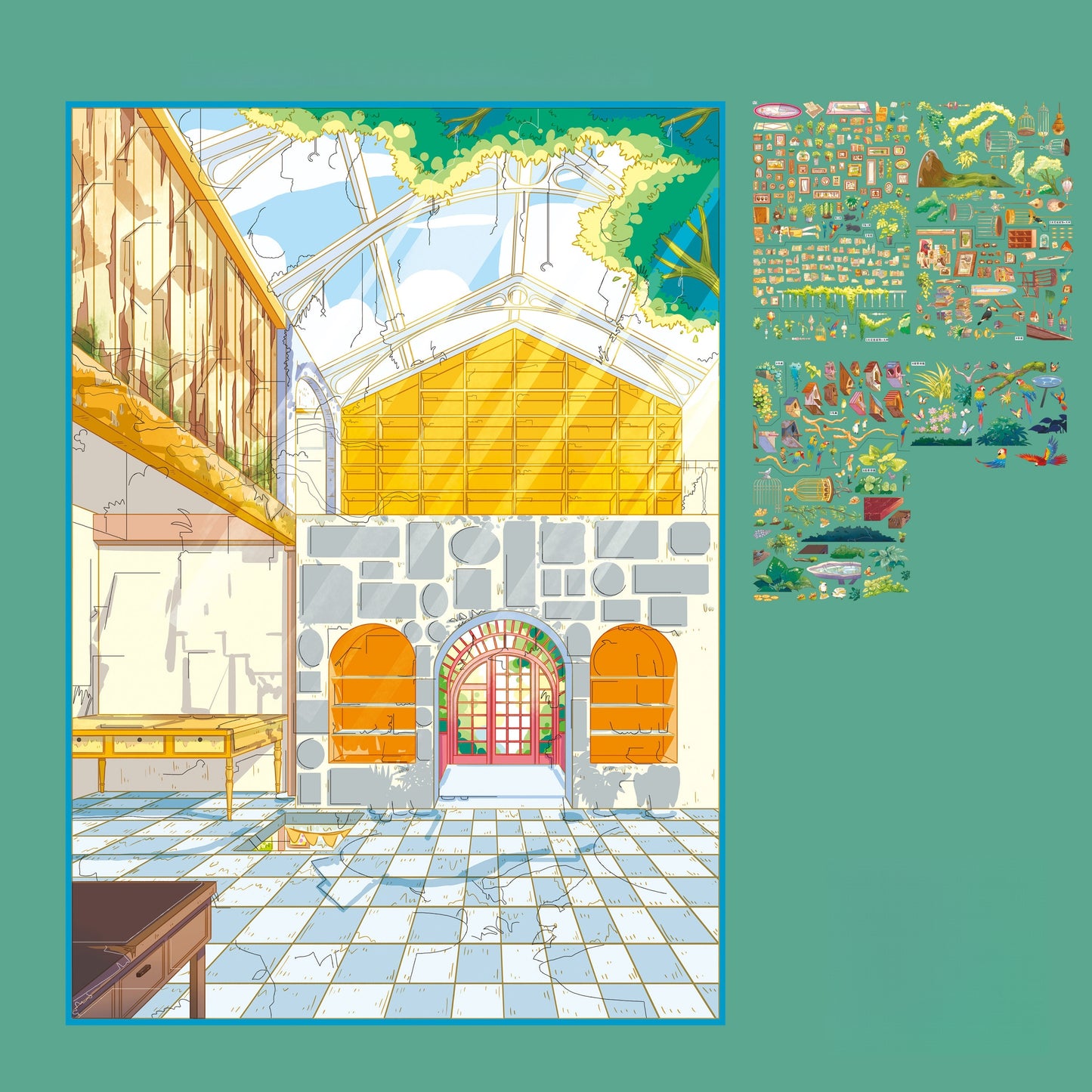 Soft World 3D Sticker | 4 Cute Miniature Scenes