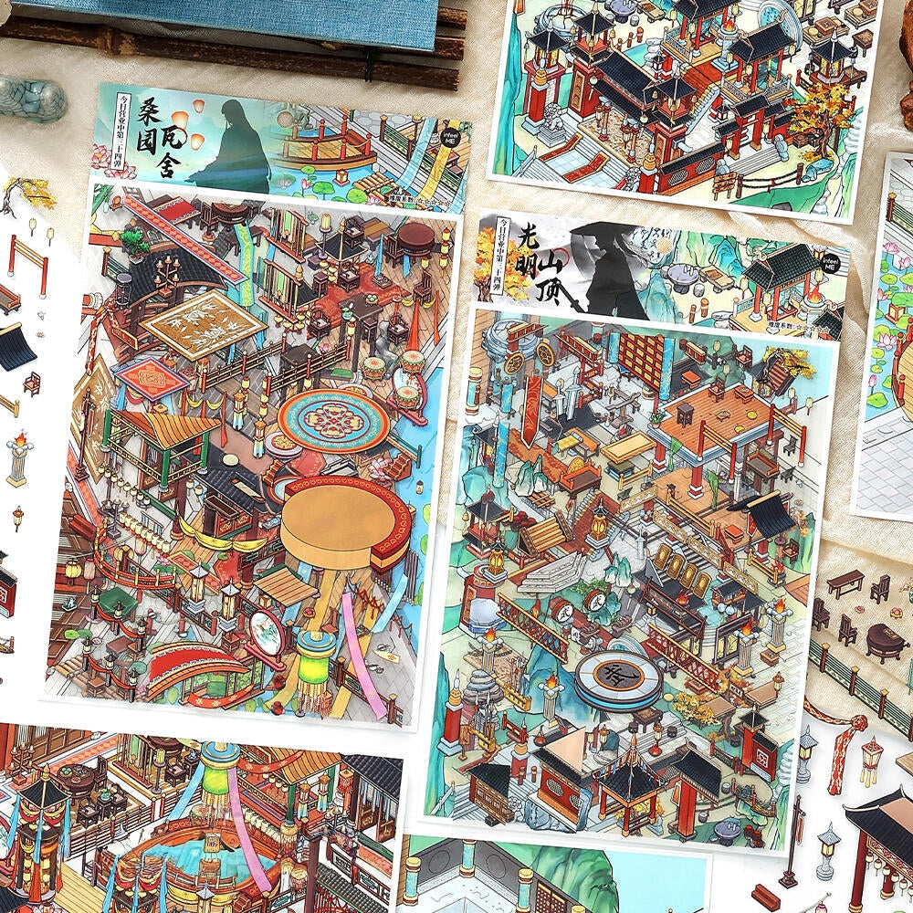 Dueling Stages 3D Sticker | 2 Cute Miniature Scenes