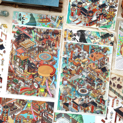 Dueling Stages 3D Sticker | 2 Cute Miniature Scenes