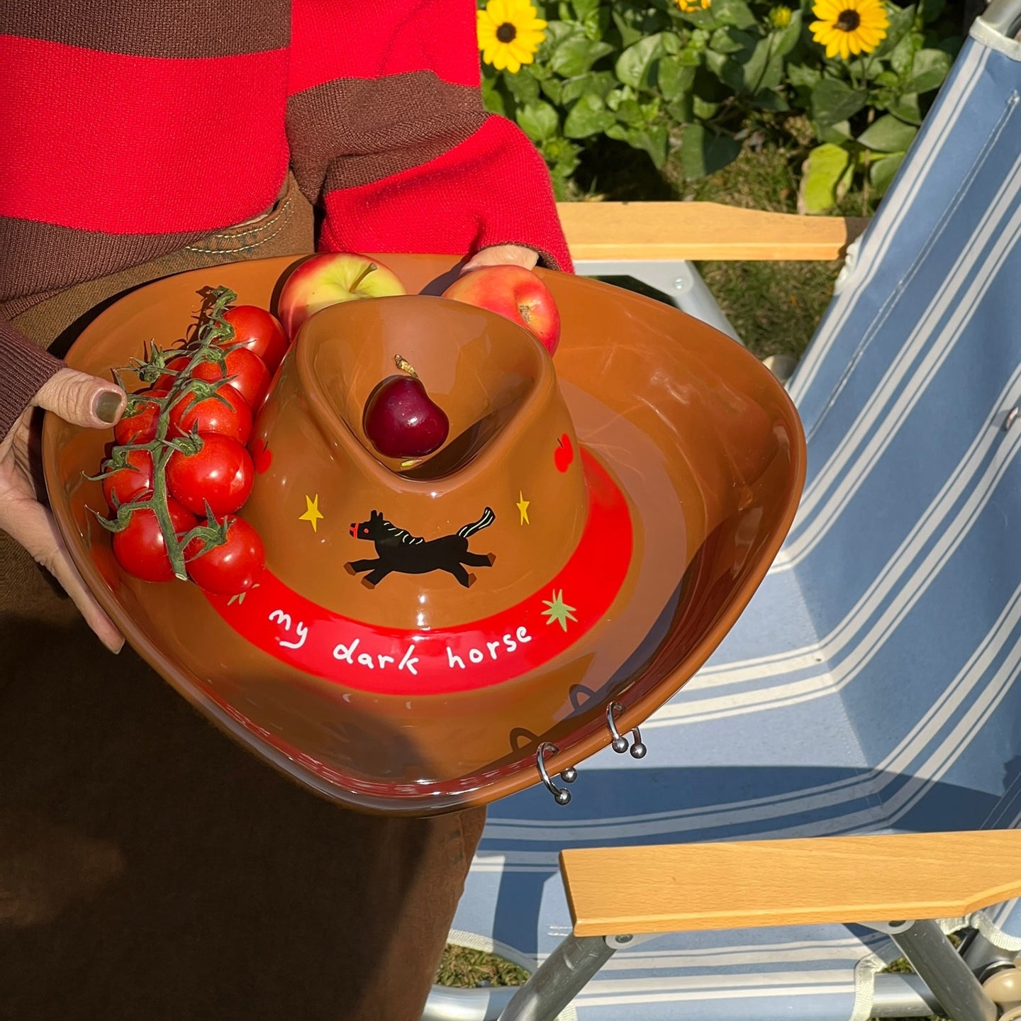 Cowboy Hat-Shaped Ceramic Plate