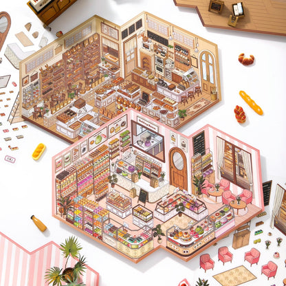 Sweet Time 3D Sticker | 2 Cute Miniature Scenes