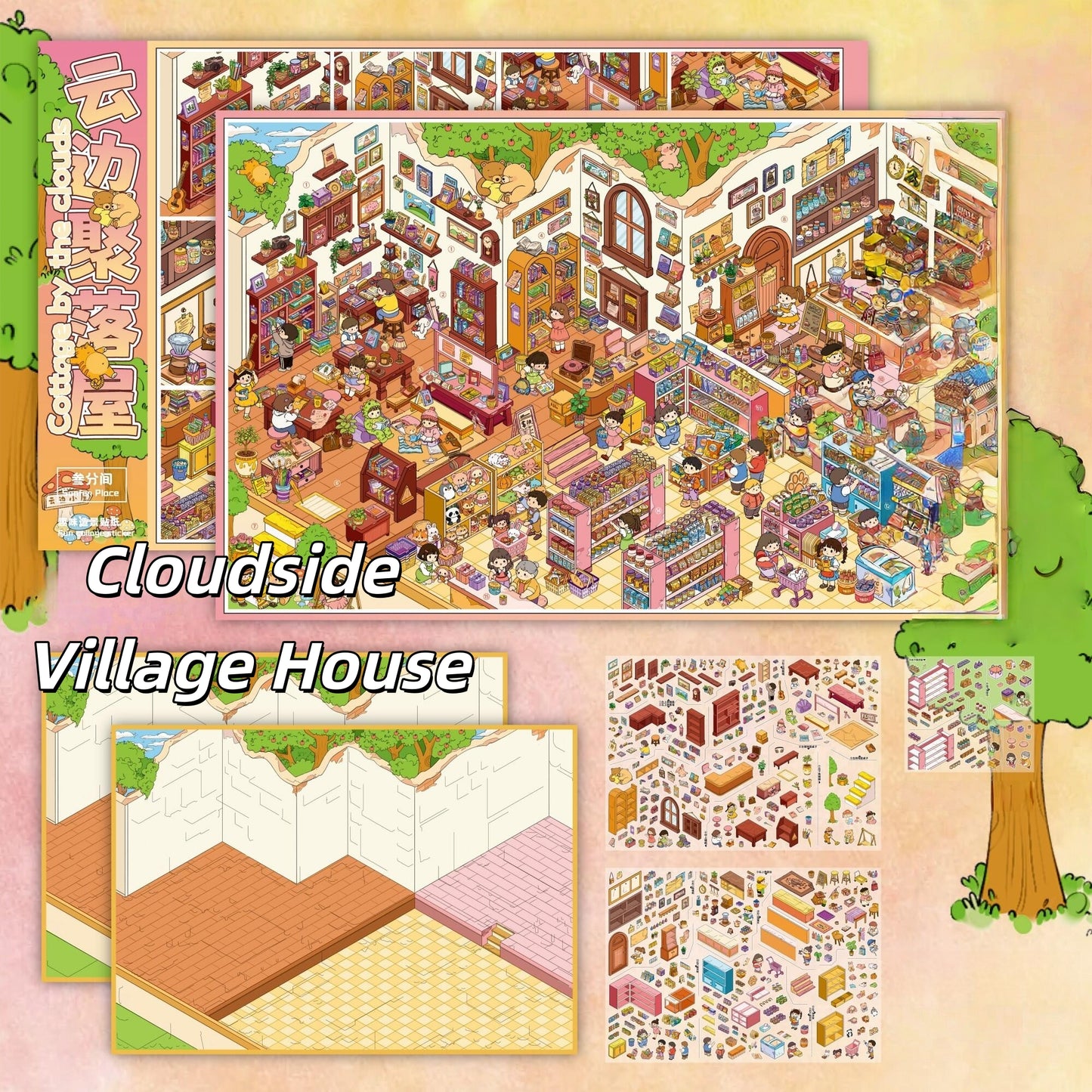 Warm Stays 3D Sticker | 5 Cute Miniature Scenes