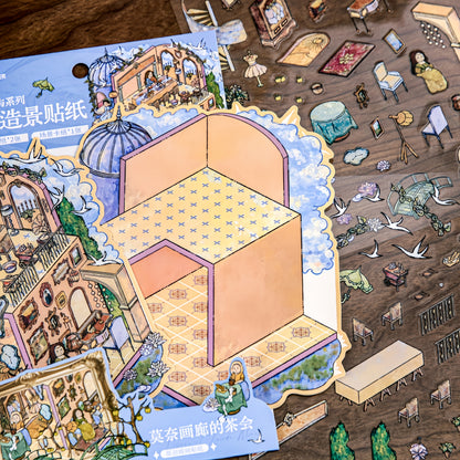 Artist's Dream 3D Sticker | 2 Cute Miniature Scenes