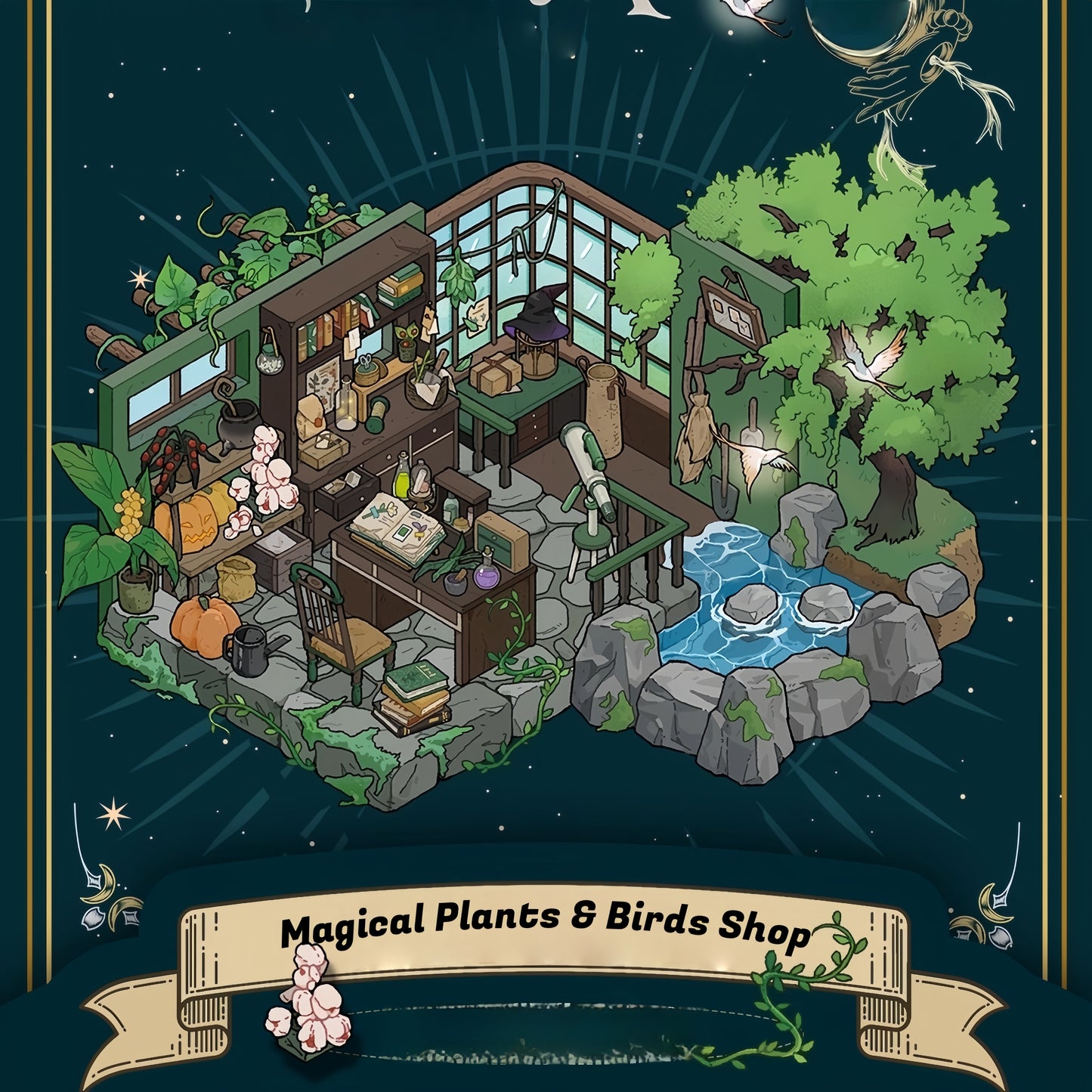 Magic Secret Valley 3D Sticker | 4 Cute Miniature Scenes