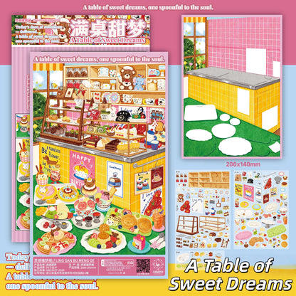 Taste the Joy 3D Sticker | 4 Cute Miniature Scenes