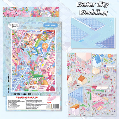 Fantastic Streetscape 3D Sticker | 6 Cute Miniature Scenes