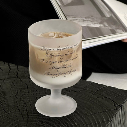 Frosted Straight Tall Stemless Glass