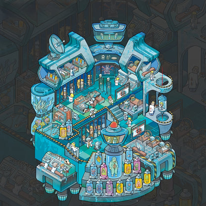 Micro Horror 3D Sticker | 4 Cute Miniature Scenes