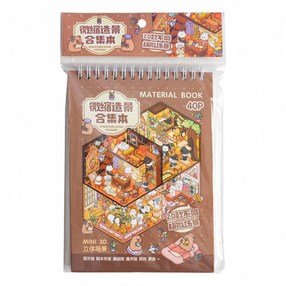 Fantasy Town 3D Sticker Book