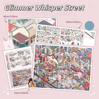 Fantasy Worlds 3D Sticker | 4 Cute Miniature Scenes