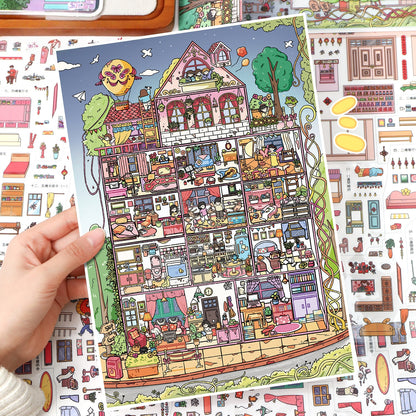Happy Memories 3D Sticker | 2 Cute Miniature Scenes