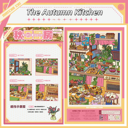 Maximalist Nook 3D Sticker | 4 Cute Miniature Scenes