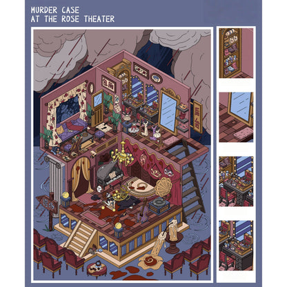 Stage of Shadows 3D Sticker | 2 Cute Miniature Scenes