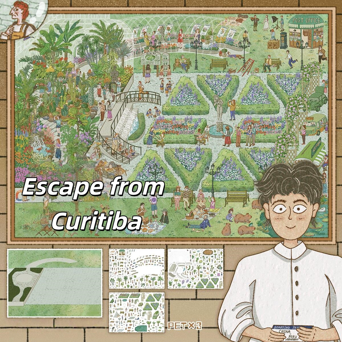 Escape Series 3D Sticker | 4 Cute Miniature Scenes