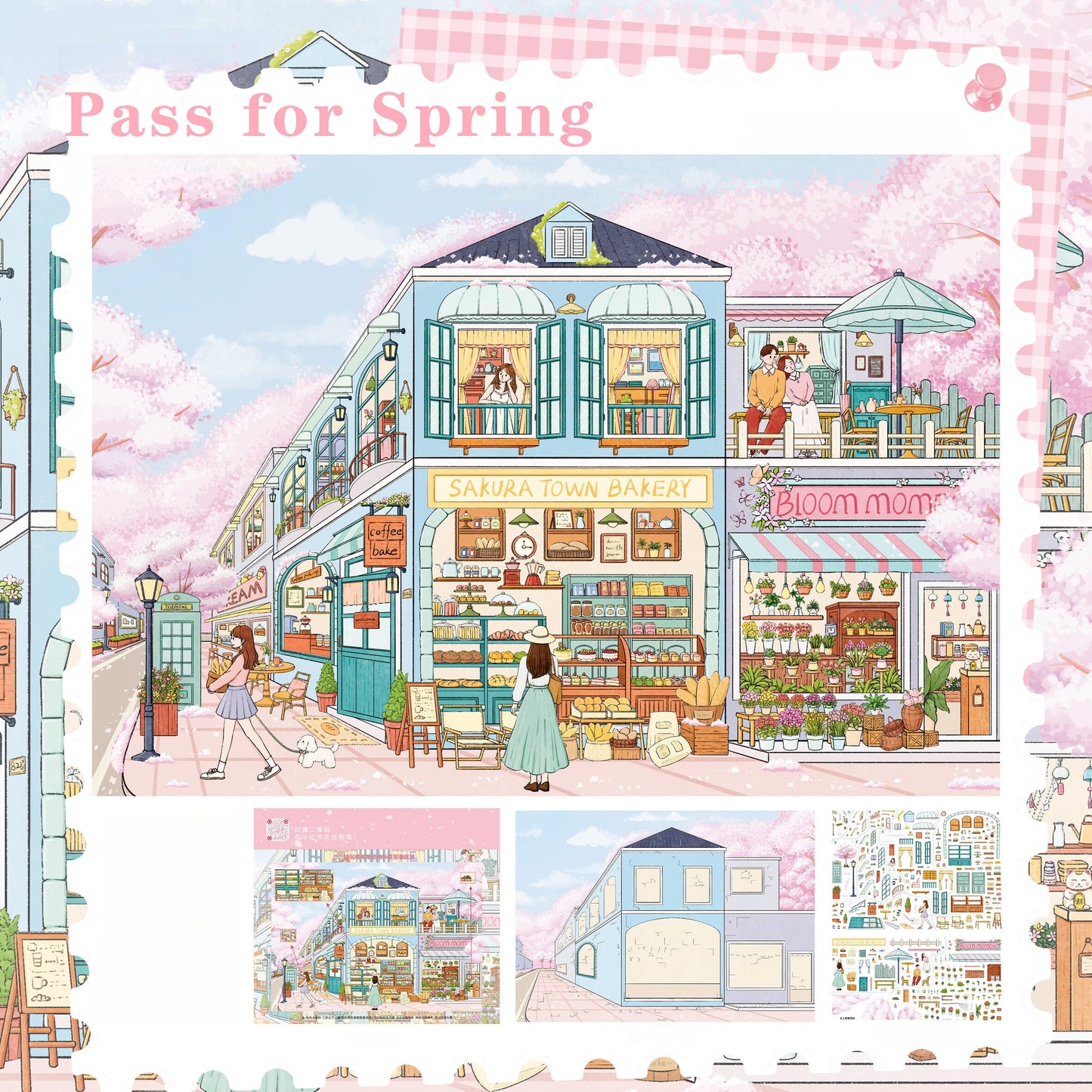 Radiant Life 3D Sticker | 4 Cute Miniature Scenes