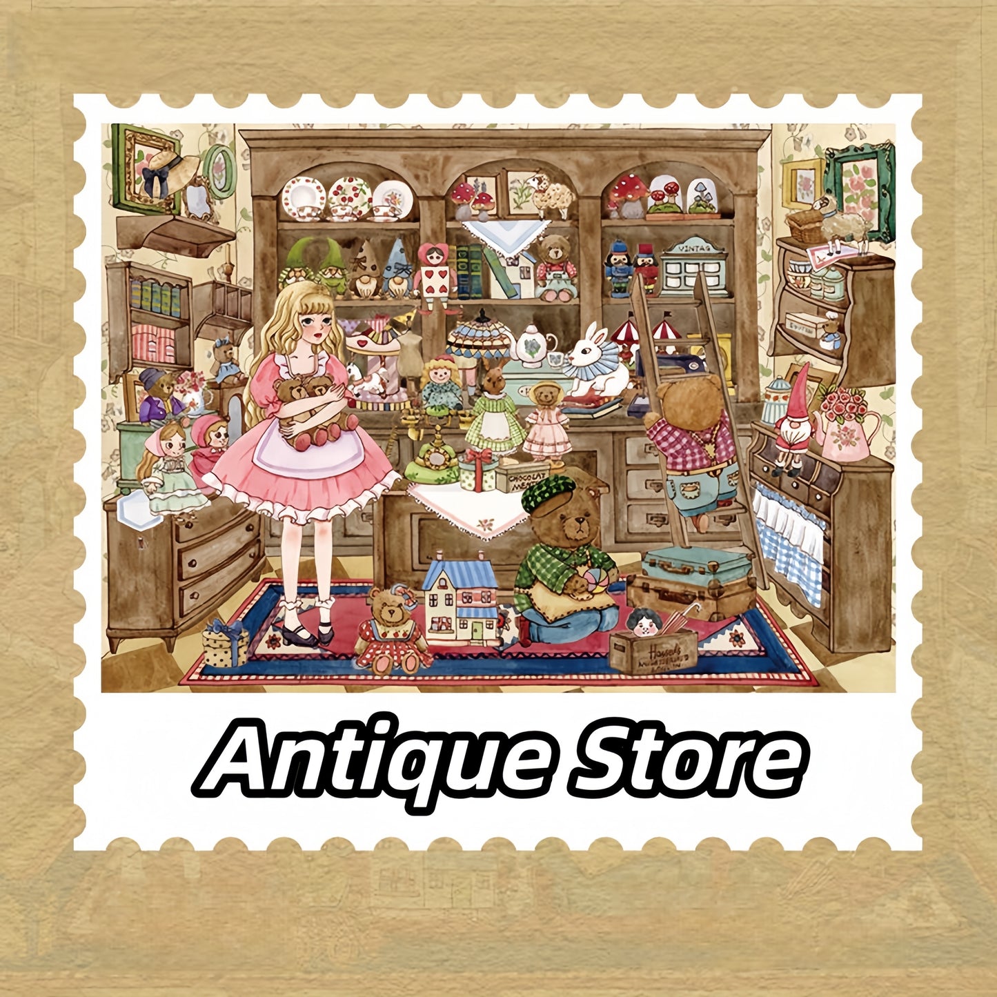 Hand-drawn Fairytale 3D Sticker | 4 Cute Miniature Scenes