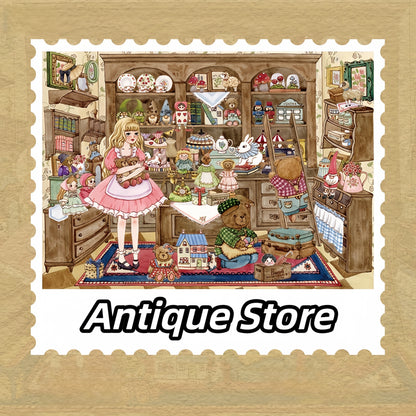 Hand-drawn Fairytale 3D Sticker | 4 Cute Miniature Scenes