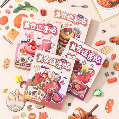 Delicious Food 3D Sticker Book