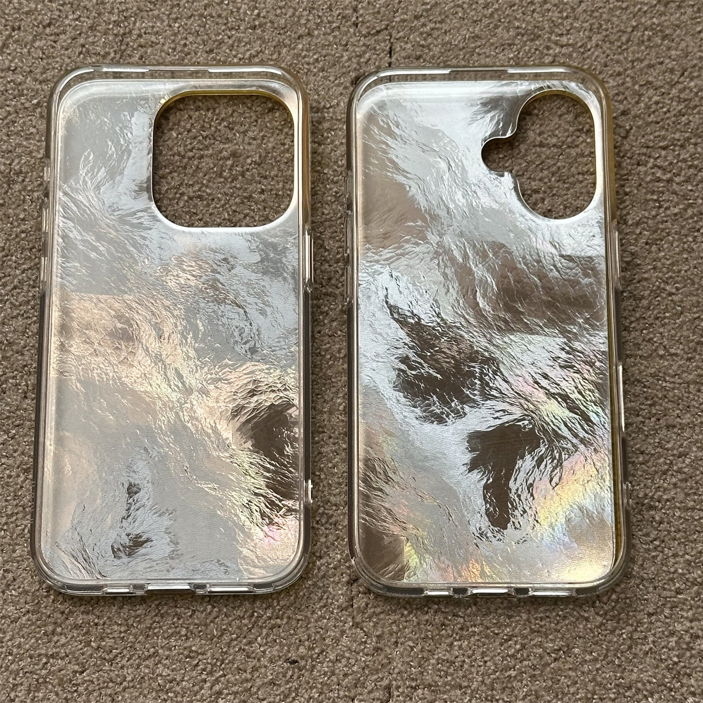 Girl Wrinkled Foil Texture Acrylic Phone Case
