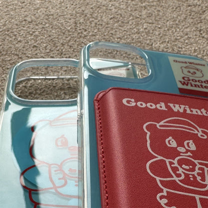 Bear Magnetic Card Holder Acrylic Phone Case
