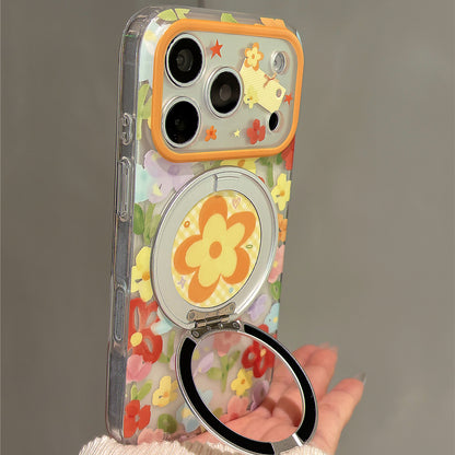 Colorful Flowers Stand Acrylic Phone Case
