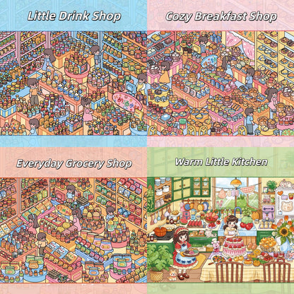 Daily Bites & Stoves 3D Sticker | 4 Cute Miniature Scenes