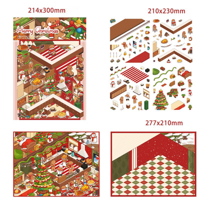 Christmas Fingerbread House 3D Sticker