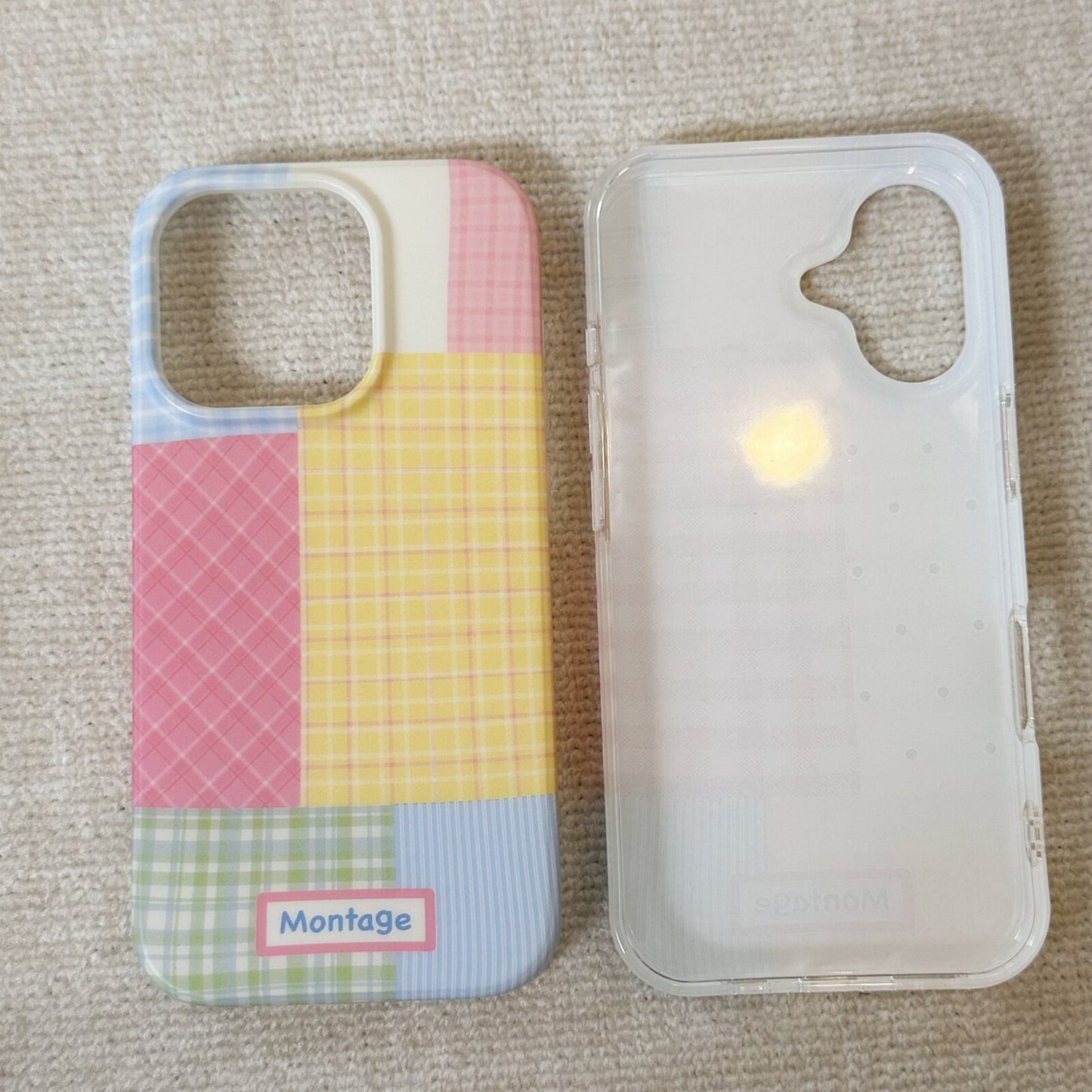 Patchwork Plaid Acrylic Phone Case