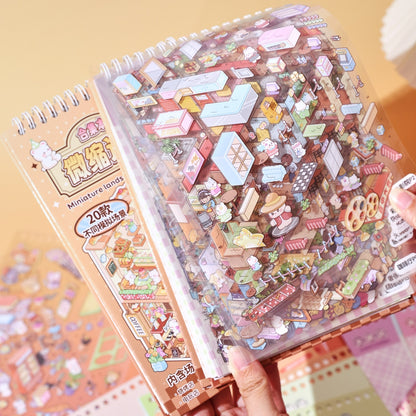 Commercial Town 3D Sticker Book