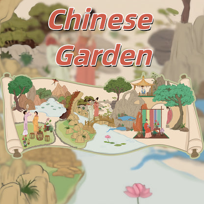 Ancient Chinese Life 3D Sticker | 4 Cute Miniature Scenes