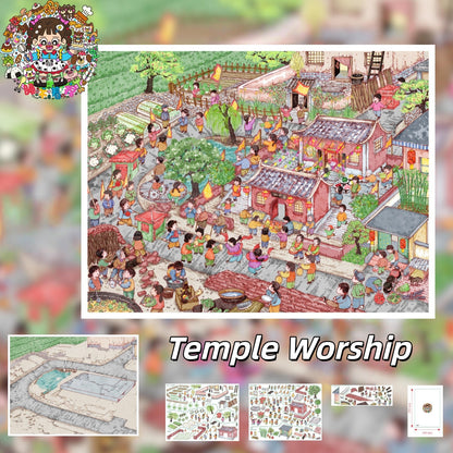 A Day at the Fair 3D Sticker | 4 Cute Miniature Scenes