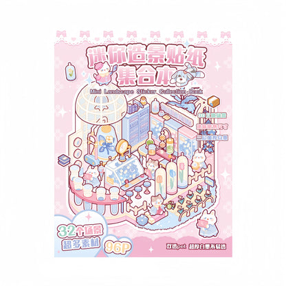 Mini Scenes 3D Sticker Book