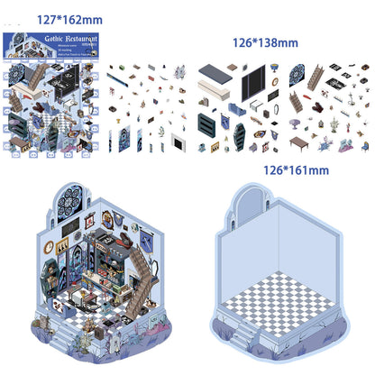 Gothic Restaurant 3D Sticker